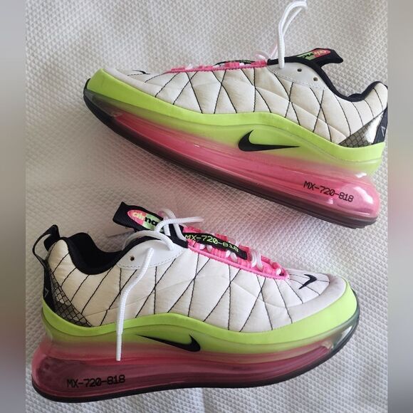 Women's NIKE MX-720-818 white pink blast ghost green sneakers shoes Collection - Picture 10 of 15